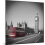 Bus and Big Ben, Houses of Parliament, London, England, UK-Jon Arnold-Mounted Photographic Print