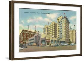 Bus Depot, Portland, Oregon-null-Framed Art Print