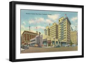 Bus Depot, Portland, Oregon-null-Framed Art Print