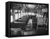 Bus Driver on Empty Bus During Boycotting by African Americans-null-Framed Stretched Canvas