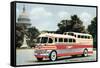 Bus in Front of Capitol Building-null-Framed Stretched Canvas