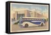 Bus in Front of Joslyn Memorial-null-Framed Stretched Canvas