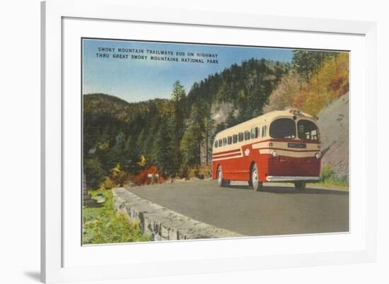 Bus in Great Smoky Mountains-null-Framed Art Print