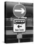 Bus Lane Sign-null-Stretched Canvas