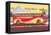 Bus Line, Chicago to California-null-Framed Stretched Canvas