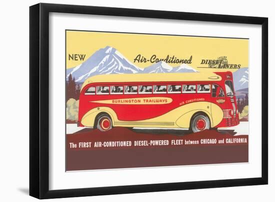 Bus Line, Chicago to California-null-Framed Art Print