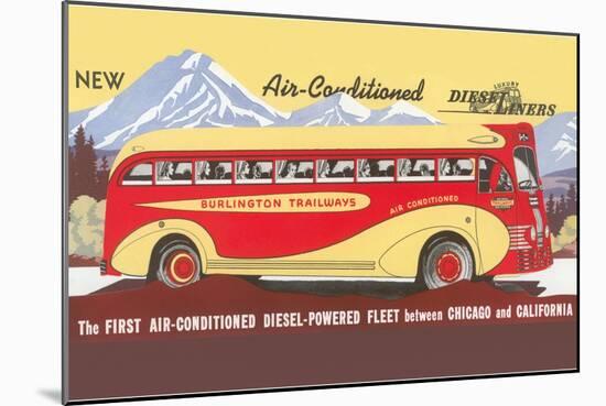 Bus Line, Chicago to California-null-Mounted Art Print