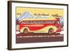 Bus Line, Chicago to California-null-Framed Art Print