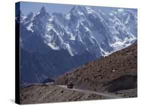 Bus on the Karakoram Highway Through the Karakoram Range, Pakistan-Poole David-Stretched Canvas