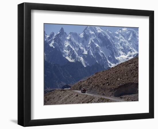 Bus on the Karakoram Highway Through the Karakoram Range, Pakistan-Poole David-Framed Photographic Print