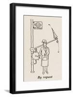 Bus Request Stop-William Heath Robinson-Framed Art Print