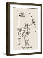 Bus Request Stop-William Heath Robinson-Framed Art Print