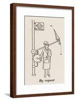 Bus Request Stop-William Heath Robinson-Framed Art Print