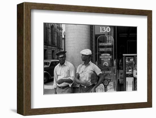 Bus station at Marion, Ohio, 1938-Ben Shahn-Framed Photographic Print