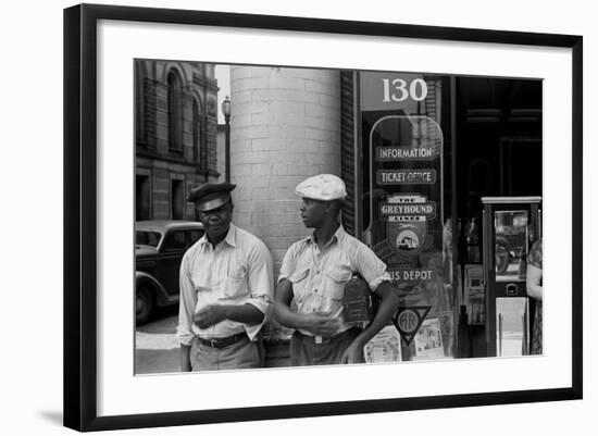 Bus station at Marion, Ohio, 1938-Ben Shahn-Framed Photographic Print