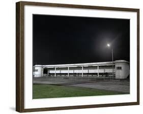 Bus Station at Night-Robert Brook-Framed Photographic Print