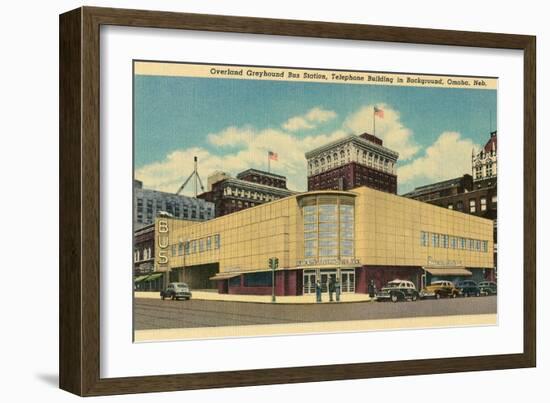 Bus Station, Omaha, Nebraska-null-Framed Art Print