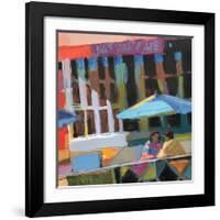 Bus Stop Cafe-Patti Mollica-Framed Art Print