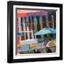 Bus Stop Cafe-Patti Mollica-Framed Art Print