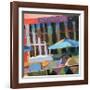 Bus Stop Cafe-Patti Mollica-Framed Art Print