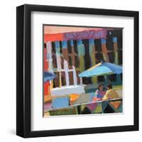 Bus Stop Cafe-Patti Mollica-Framed Art Print