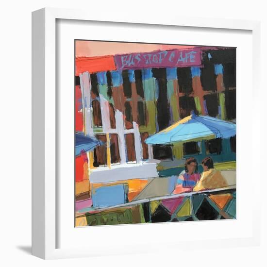 Bus Stop Cafe-Patti Mollica-Framed Art Print