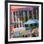 Bus Stop Cafe-Patti Mollica-Framed Art Print