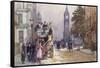 Bus Stop, Great George Street-John Sutton-Framed Stretched Canvas