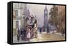 Bus Stop, Great George Street-John Sutton-Framed Stretched Canvas