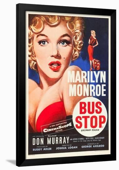 Bus Stop, Marilyn Monroe on US poster art, 1956-null-Framed Poster