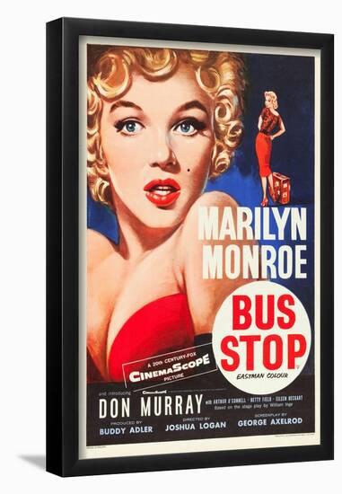 Bus Stop, Marilyn Monroe on US poster art, 1956-null-Framed Poster