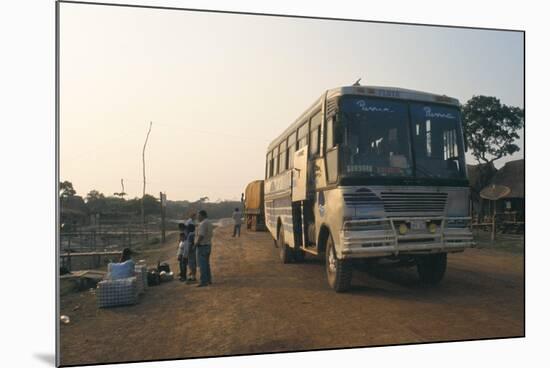 Bus Stop Near Guayaraerin, Bolivia, South America-Mark Chivers-Mounted Photographic Print