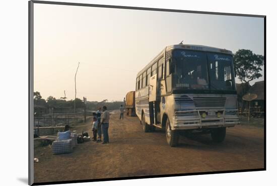 Bus Stop Near Guayaraerin, Bolivia, South America-Mark Chivers-Mounted Photographic Print