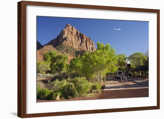 Bus Stop, the Watchman, Zion National Park, Utah, Usa-Rainer Mirau-Framed Photographic Print