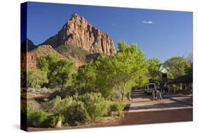 Bus Stop, the Watchman, Zion National Park, Utah, Usa-Rainer Mirau-Stretched Canvas