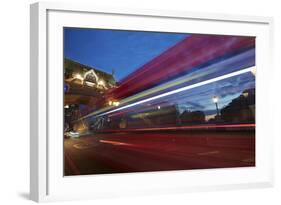 Bus Tower Bridge-Sebastien Lory-Framed Photographic Print