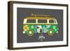 Bus with Surfboard-Naches-Framed Art Print