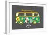 Bus with Surfboard-Naches-Framed Art Print