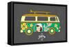 Bus with Surfboard-Naches-Framed Stretched Canvas