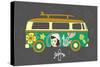 Bus with Surfboard-Naches-Stretched Canvas