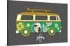 Bus with Surfboard-Naches-Stretched Canvas