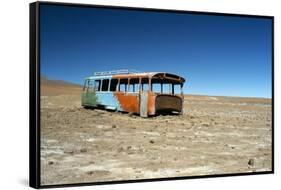 Bus Wreck, Near Chilean Border, Salar De Uyuni, Bolivia, South America-Mark Chivers-Framed Stretched Canvas