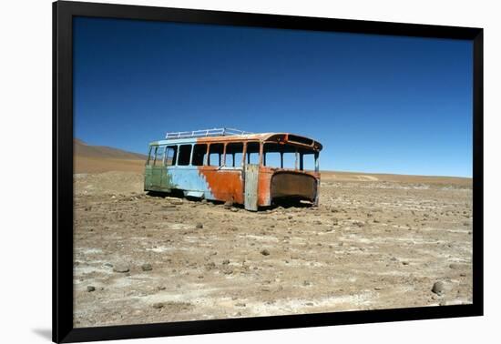 Bus Wreck, Near Chilean Border, Salar De Uyuni, Bolivia, South America-Mark Chivers-Framed Photographic Print