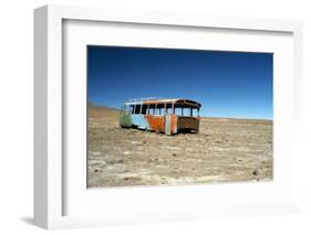 Bus Wreck, Near Chilean Border, Salar De Uyuni, Bolivia, South America-Mark Chivers-Framed Photographic Print