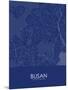 Busan, Korea, Republic of Blue Map-null-Mounted Poster