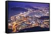 Busan, South Korea Aerial View at Night.-SeanPavonePhoto-Framed Stretched Canvas