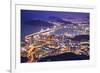 Busan, South Korea Aerial View at Night.-SeanPavonePhoto-Framed Photographic Print