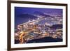 Busan, South Korea Aerial View at Night.-SeanPavonePhoto-Framed Photographic Print