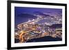 Busan, South Korea Aerial View at Night.-SeanPavonePhoto-Framed Photographic Print