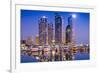 Busan, South Korea Skyline at Haeundae District.-SeanPavonePhoto-Framed Photographic Print